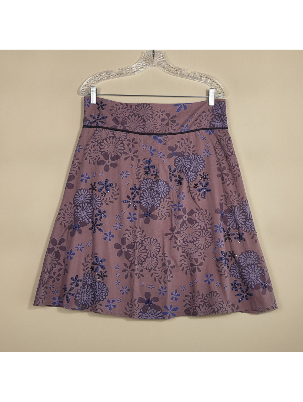 La Redoute Women's Fairycore Size 10 Purple A-Line Skirt Knee Length French Chic